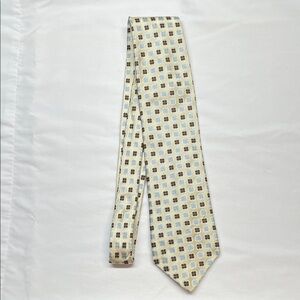 Polifroni Elegant Cream and Blue silk Men's Tie